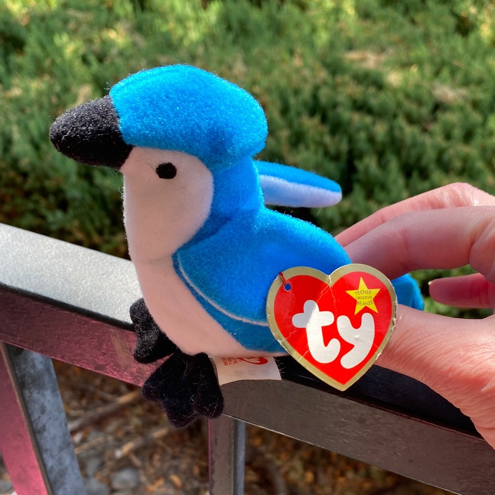 Ty Rocket the Bluejay teeny beanie baby